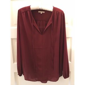Joan Vass maroon blouse